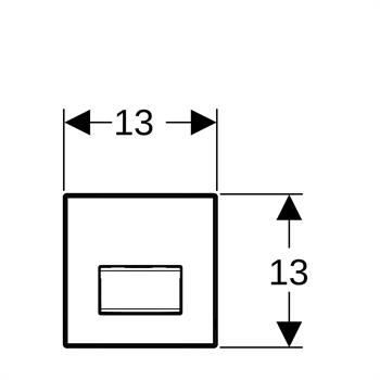 Geberit Pnömatik Deşarj Tetiklemeli Pisuvar İçin Tip 50 Kumanda Paneli 13x13x1.2 cm Siyah, 242.764.DW.1