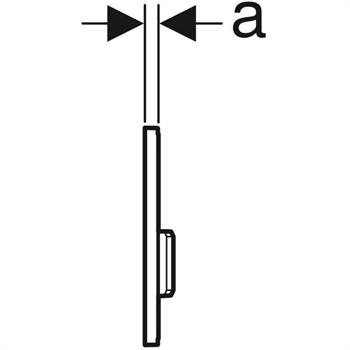 Geberit Pnömatik Deşarj Tetiklemeli Pisuvar İçin Tip 50 Kumanda Paneli 13x13x1.2 cm Beyaz, 242.764.11.1