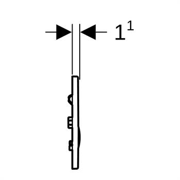 Geberit Pnömatik Deşarj Tetiklemeli Pisuvar İçin Tango Kumanda Paneli Mat Krom, 241.914.46.1