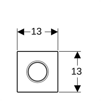 Geberit Pnömatik Deşarj Tetiklemeli Pisuvar İçin Tip 01 Kumanda Paneli Beyaz, 246.140.11.1