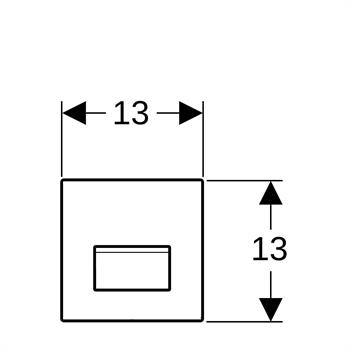 Geberit Pnömatik Deşarj Tetiklemeli Pisuvar İçin Tip 50 Kumanda Paneli 13x13x1.4 cm Beyaz, 241.916.11.1