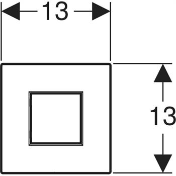 Geberit Pnömatik Deşarj Tetiklemeli Pisuvar İçin Tip 01 Kumanda Paneli Parlak Siyah, 246.139.DW.1