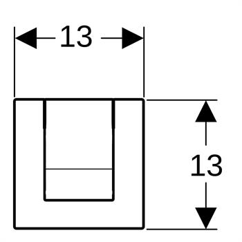 Geberit Pnömatik Deşarj Tetiklemeli Pisuvar İçin Tango Kumanda Paneli Beyaz, 241.914.11.1