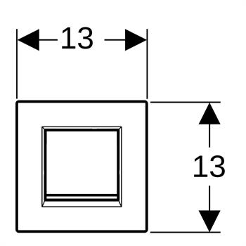 Geberit Pnömatik Deşarj Tetiklemeli Pisuvar İçin Tip 20 Kumanda Paneli Mat Siyah, 243.270.DW.1