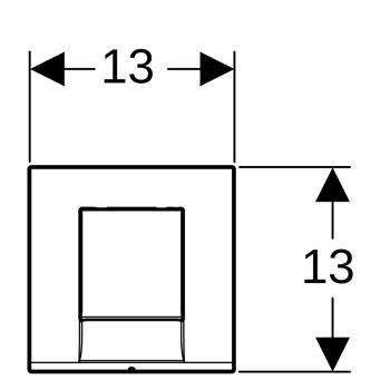 Geberit Pnömatik Deşarj Tetiklemeli Pisuvar İçin Bolero Kumanda Paneli Mat Krom, 241.912.46.1