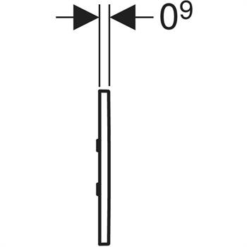 Geberit Pnömatik Deşarj Tetiklemeli Pisuvar İçin Tip 01 Kumanda Paneli Parlak Siyah, 246.139.DW.1