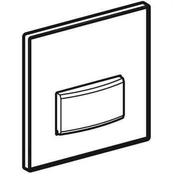 Geberit Pnömatik Deşarj Tetiklemeli Pisuvar İçin Tip 50 Kumanda Paneli 13x13x1.2 cm Fırçalı Krom, 242.764.GH.1