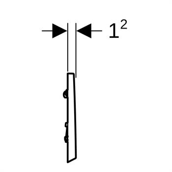 Geberit Pnömatik Deşarj Tetiklemeli Pisuvar İçin Bolero Kumanda Paneli Beyaz, 241.912.11.1