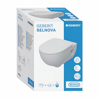Geberit Selnova Premium Rimfree Asma Klozet (Yavaş Kapanır Kapak Dahil) 503.022.00.1