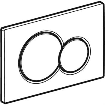 Geberit Sigma 01 Çift Basmalı Kumanda Paneli Krom, 241.770.21.5