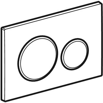 Geberit Sigma 20 Kumanda Paneli Çift Basmalı Mat Siyah, 980.015.16.1