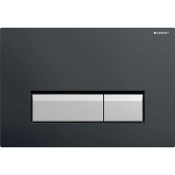 Geberit Sigma 40 Çift Basmalı Kumanda Paneli Derin Siyah, 242.601.KR.1
