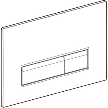 Geberit Sigma 40 Çift Basmalı Kumanda Paneli Siyah, 242.601.SJ.1