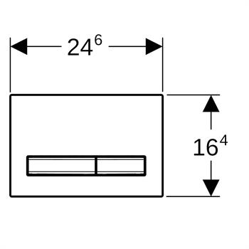 Geberit Sigma 50 Çift Basmalı Kumanda Paneli Arduvaz, 241.788.JM.2