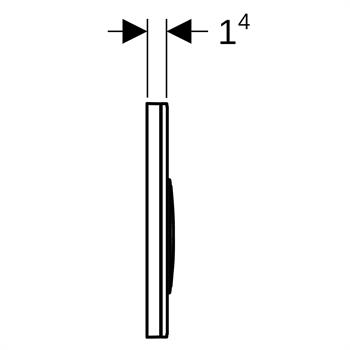 Geberit Sigma 50 Kumanda Paneli Çift Basmalı Siyah, 980.027.SJ.1