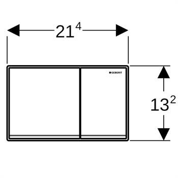 Geberit Sigma 60 Kumanda Paneli Çift Basmalı Fırçalı Krom, 980.016.GH.1