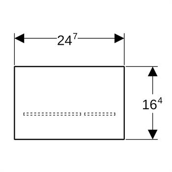 Geberit Sigma 80 Kumanda Paneli Füme Cam, 242.657.SM.6