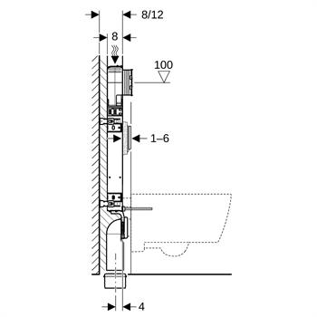 Geberit Sigma Gömme Rezervuar, İnce, Kombifix,110.792.00.1