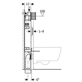 Geberit Sigma Gömme Rezervuar, Kalın, Kombifix,110.340.00.5
