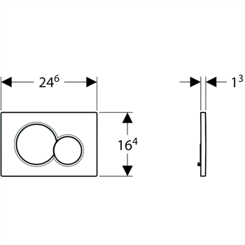 Geberit Sigma01 Kumanda Kapağı, Çift Basmalı, Siyah 115.770.DW.5