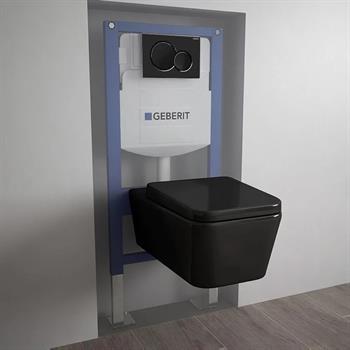 Geberit Sigma01 Kumanda Kapağı, Çift Basmalı, Siyah 115.770.DW.5