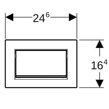 Geberit Sigma10 (eski Sigma30) Kumanda Paneli Deşarj Durdurmalı, Fırçalı Krom, 115.893.KX.1