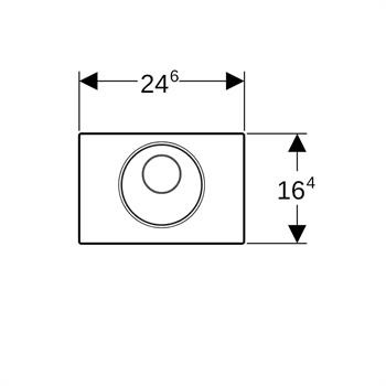 Geberit Sigma10 Fotoselli Kumanda Paneli Çift Basmalı, Mat Siyah, 115.890.16.6