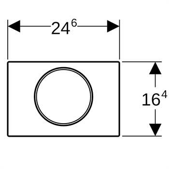 Geberit Sigma10 Kumanda Paneli Deşarj Durdurmalı, Parlak Krom, 115.758.KH.5