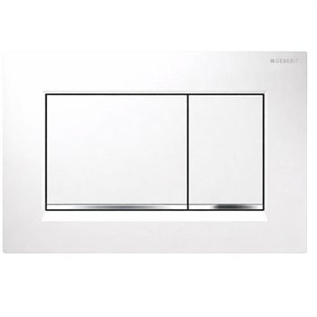 Geberit Sigma30 Kumanda Paneli, Çift Basmalı, Beyaz/Parlak/Beyaz, 115.883.KJ.1