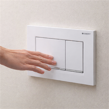 Geberit Sigma30 Kumanda Paneli, Çift Basmalı, Beyaz/Parlak/Beyaz, 115.883.KJ.1