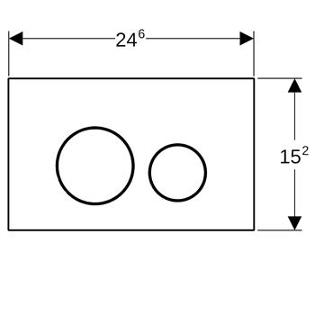 Geberit Sigma40 Kumanda Paneli Çift Basmalı Çelik Pirinç, 980.164.QF.1