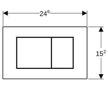 Geberit Sigma40 Kumanda Paneli Çift Basmalı, Fırçalı Siyah, 115.629.QD.1