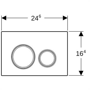 Geberit Sigma50 (eski Sigma21) Kumanda Paneli Ceviz, 115.650.JX.1