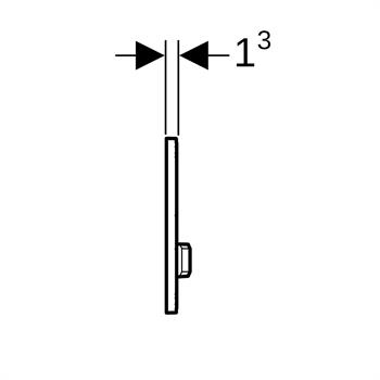 Geberit Sigma50 Kumanda Paneli Çift Basmalı, Siyah, 115.672.DW.2