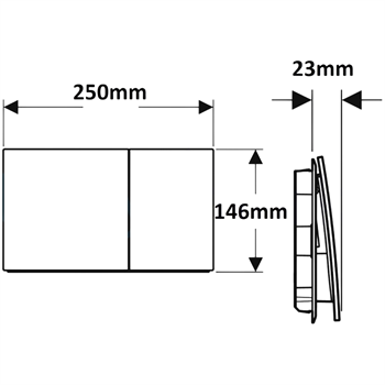 Geberit Sigma70 Çift Basmalı Kumanda Kapağı, Paslanmaz Çelik, 115.622.FW.1