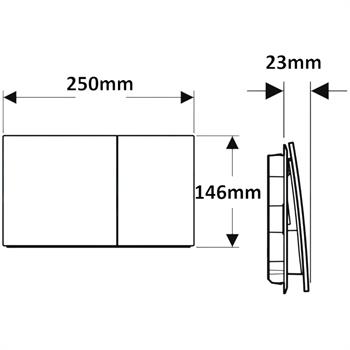 Geberit Sigma70 Çift Basmalı Kumanda Kapağı, Bronz, 115.622.QB.1