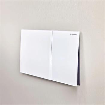 Geberit Sigma70 Çift Basmalı Kumanda Kapağı, Mat Beyaz, 115.622.JT.1