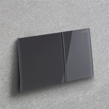 Geberit Sigma70 Çift Basmalı Kumanda Kapağı, Antrasit Cam, 115.622.JK.1