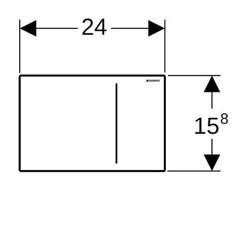 Geberit Sigma70 Çift Basmalı Kumanda Paneli Fırçalı Krom, 242.813.FW.1