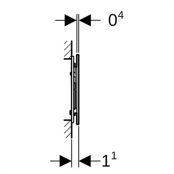 Geberit Sigma70 Çift Basmalı Kumanda Paneli Fırçalı Krom, 242.813.FW.1