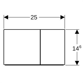 Geberit Sigma70 Kumanda Paneli Çift Basmalı Antrasit, 980.151.QD.1