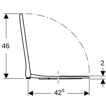 Geberit Smyle Square Slim Klozet Kapağı, Yavaş Kapanır 500.687.01.1