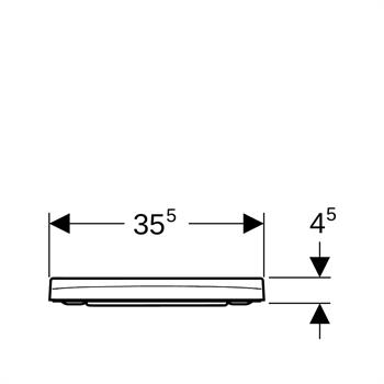 Geberit Smyle Square Slim Klozet Kapağı, Yavaş Kapanır 500.687.01.1