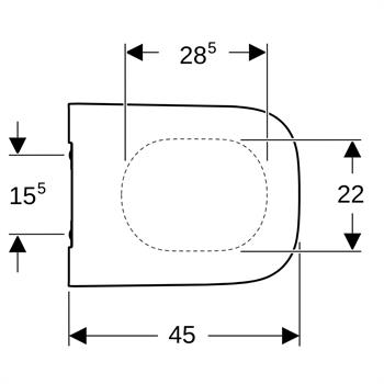 Geberit Smyle Square Slim Klozet Kapağı, Yavaş Kapanır 500.687.01.1