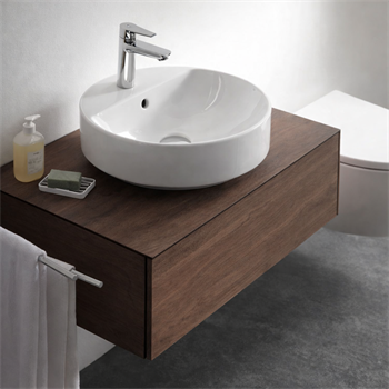 Geberit VariForm Batarya Banklı Yuvarlak Çanak Lavabo, 45 cm, 500.769.01.2