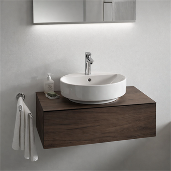 Geberit VariForm Batarya Banklı Yuvarlak Çanak Lavabo, 45 cm, 500.769.01.2