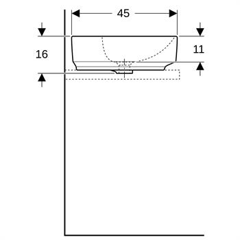 Geberit VariForm Dikdörtgen Lavabo 60x45 cm Beyaz, 500.781.01.2