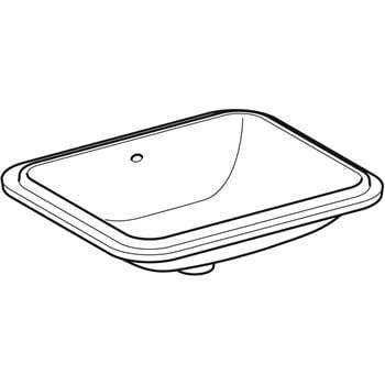 Geberit VariForm Dikdörtgen Tezgah Altı Lavabo, 58 cm 500.764.01.2