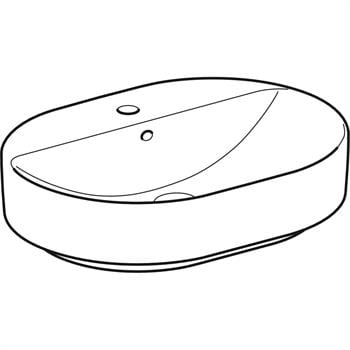 Geberit VariForm Eliptik Lavabo 60x45 cm Beyaz, 500.777.01.2