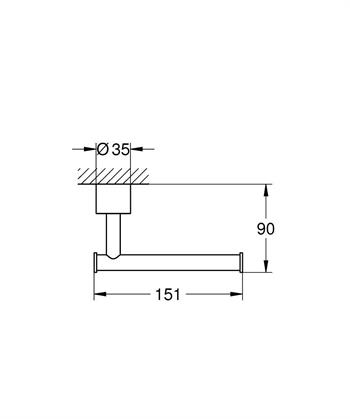 Grohe Atrio Tuvalet Kağıtlığı Krom, 40891000